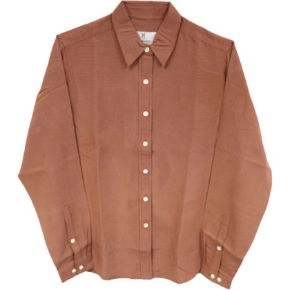 Bg Women's Lg Sleeve Microfibr - Shirt Large Terra Cotta<